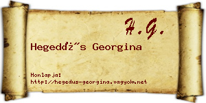 Hegedűs Georgina névjegykártya