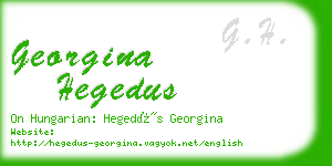 georgina hegedus business card