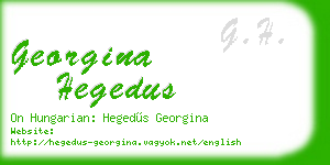 georgina hegedus business card